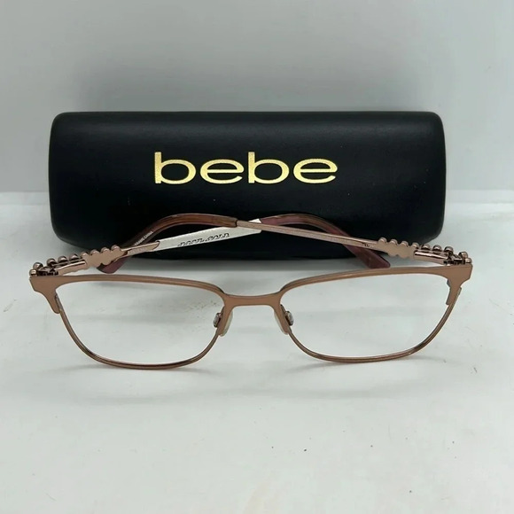 Bebe BB5155. Rose Gold.  53 16 140 Frames Case RXable NWT - Picture 3 of 7